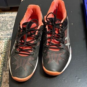 ASICS Black and Coral Sports Shoes